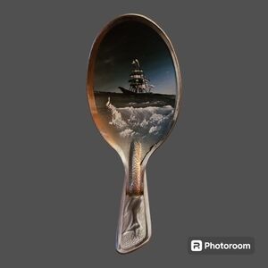 VTG Micro Handpainted Lennomex Nautical Ship Bent Spoon Decor